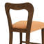 Tabouret de comptoir sans accoudoirs en noyer et 2, structure en bois d'hévéa massif naturel, dossier légèrement incurvé pour 2 sièges ergonomiques, fabriqué de haute qualité avec un confort évidé, style moderne-1605102666-1605102671