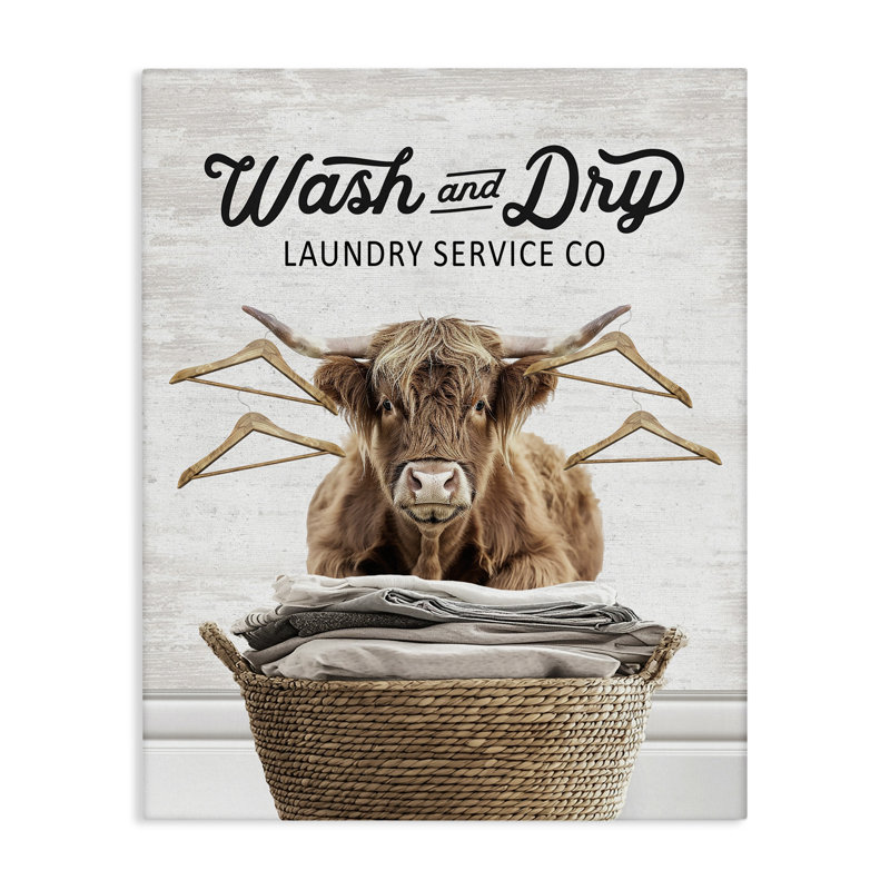 Toile de bovins Wash & Dry classique, design par lettré et doublé, H 20 po x l 16 po