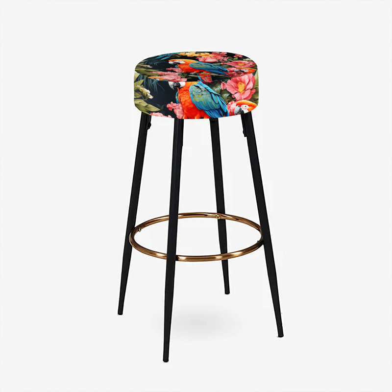Parrot Palette Tropical Pattern - Tropical Bar Stools Set Of 2