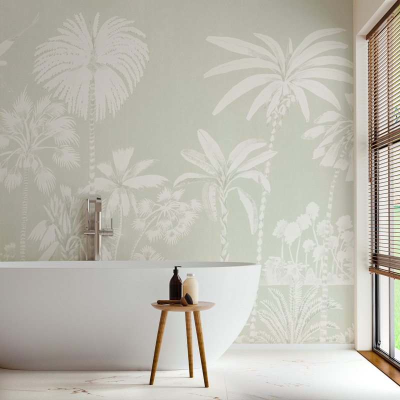 Murale Charleston Marsh Breeze par Megan Molten, Papier, Vert