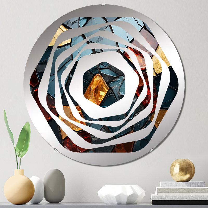 Hyardsite - Miroir décoratif Amorphe, 23,6 po x 23,6 po