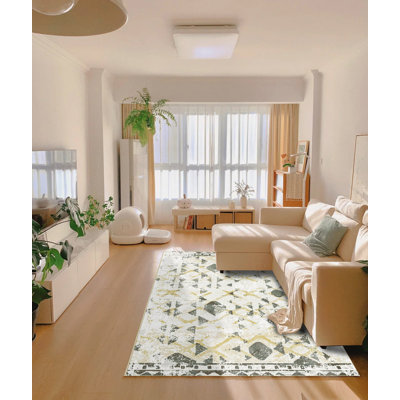 Area Rug, Low-Pile, Machine Washable, Foldable Rug