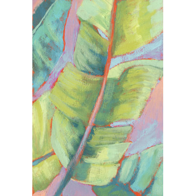 Vibrant Palm Leaves II by Jennifer Goldberger - Painting Print