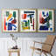 " Colourful Shapes I " 3 - Pieces Painting Print-69982035-69982040