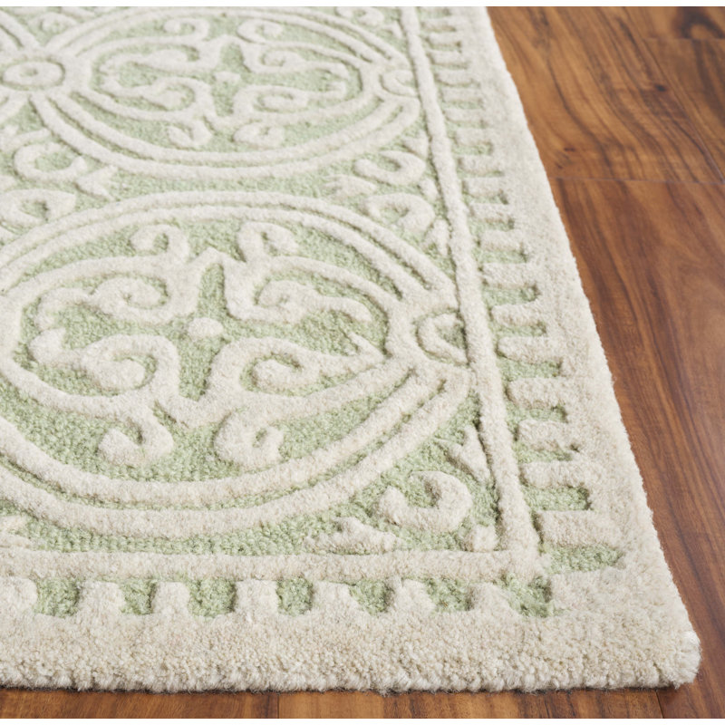 Steve Cambridge Hand Tufted Wool Geometric Rug, Rectangle 5' x 8'