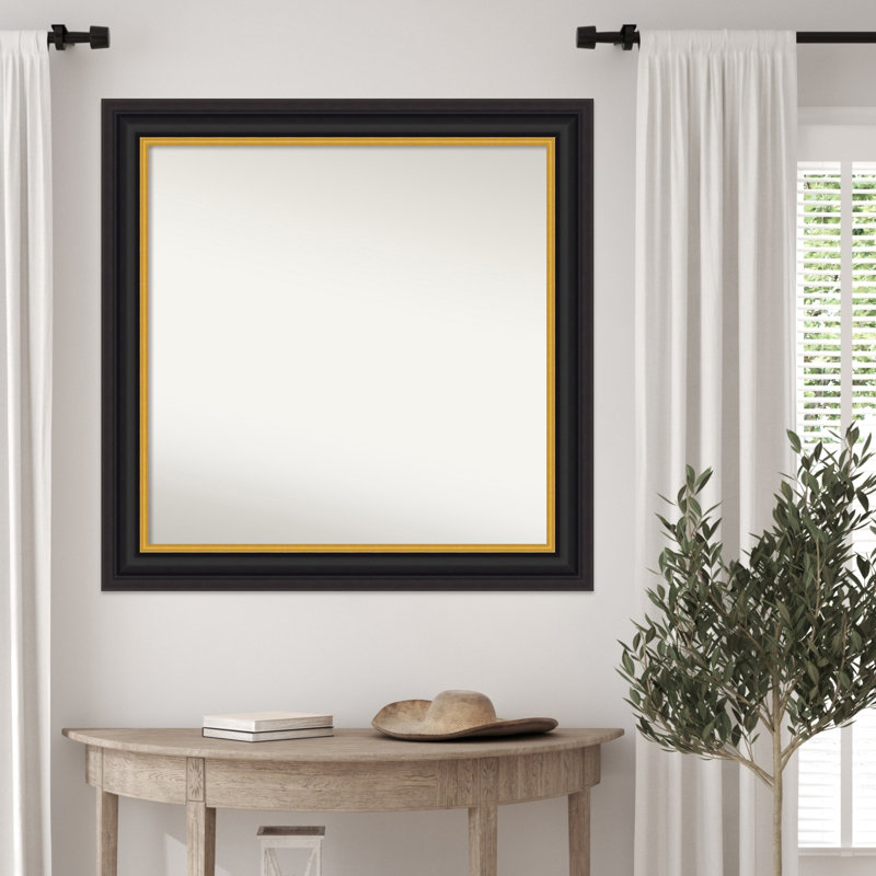 Miroir mural Sierra, 31,5 po x 31,5 po, Noir