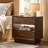 Nance Mid-Century Modern 3-Drawer Nightstand with Hidden Drawer and Built-In Outlets-106884647