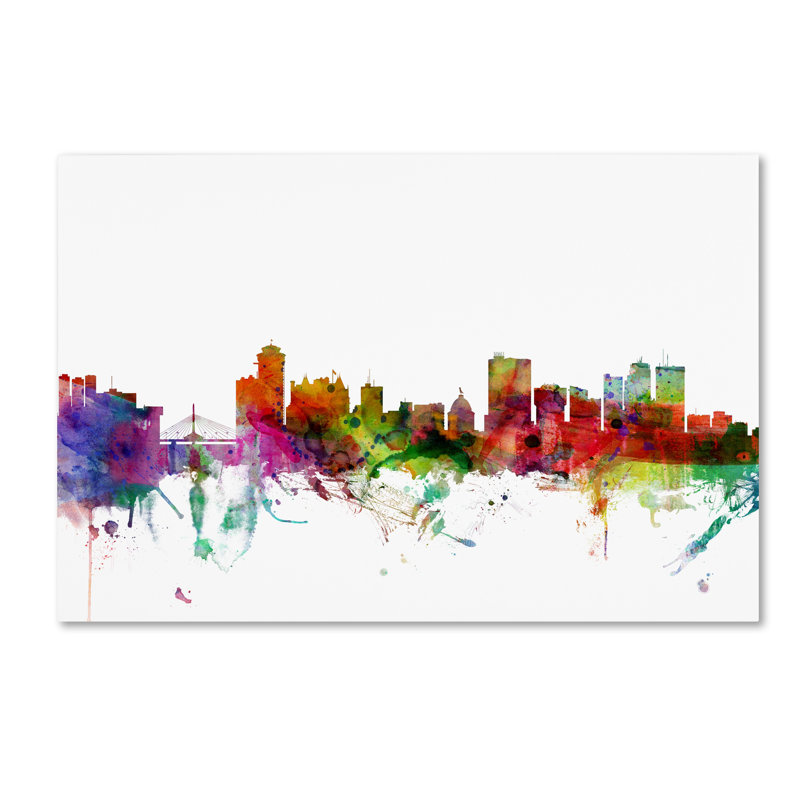 « winnipeg canada horizon », impression sur toile tendue, H 22 po x l 32 po x P 2 po