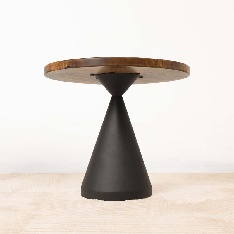 Plateau de table rond en bois franc noir, H 1,8 po x L 35 po x l 35 po