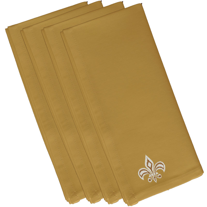 Ensemble de serviettes 4 pièces Bettrys, L 18 po x L 18 po, Or