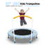 Mini trampoline d'intérieur pour enfants de 1 à 6 ans avec poignée extérieure pour enfants