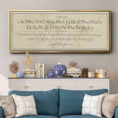 Manuscript Sampler V- Framed Canvas