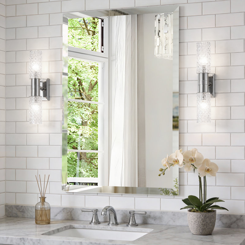 Miroir décoratif de salle de bain rectangulaire sans cadre