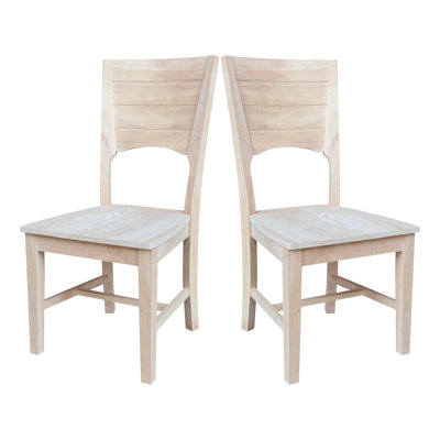 Chaise d'appoint en bois massif Kindelan