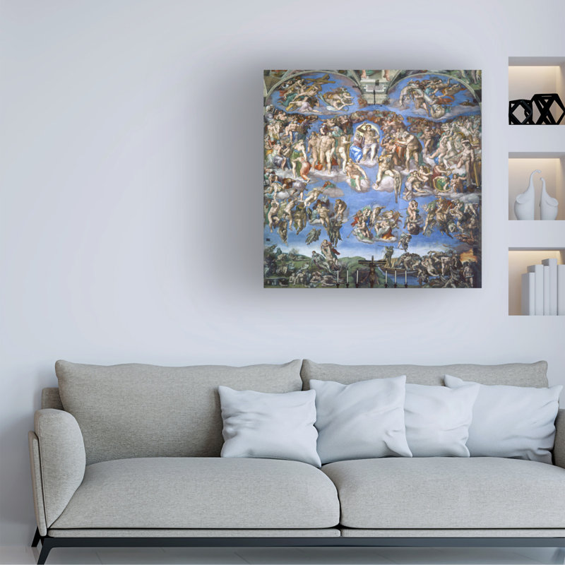 Art populaire sur toile, "People Judge", H 35 po x l 35 po x P 2 po