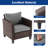 6-Pieces Patio Sofa Sets with 45'' Fire Pit Table, PE Rattan Wicker for Patio , Deck and Yard-181721212-181721187