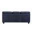 Canapé en chenille durable avec coussins décoratifs et meubles de salon contemporains bleus 1 pièce