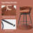 24" Counter Height Bar Stools Set of 4 - 360° Swivel with Suede Fabric & Modern Woven Design, Backrest & Footrest for Kitchen Cafe Pub-2080452590