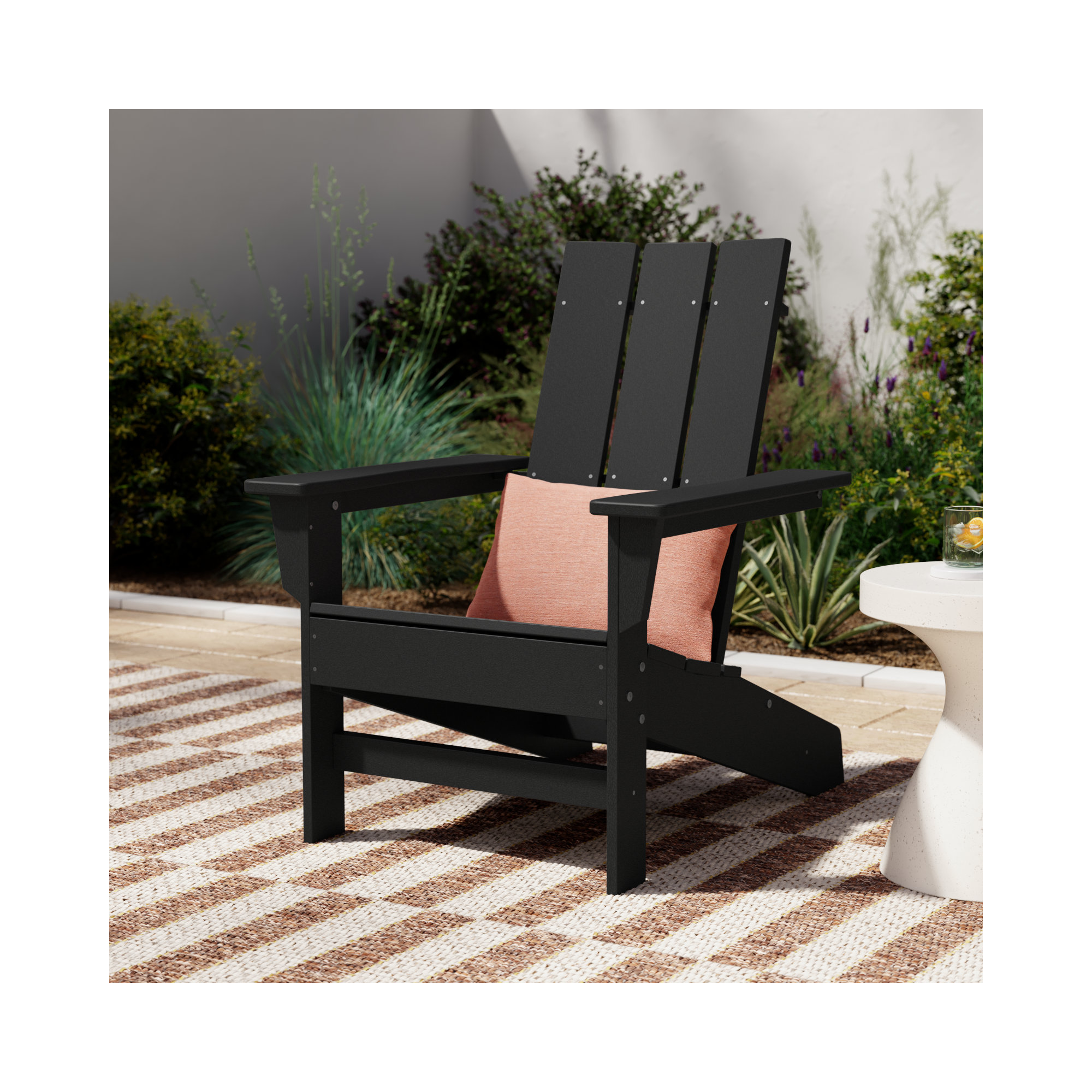 Ratcliff All-Weather HDPE Adirondack Chair, Black