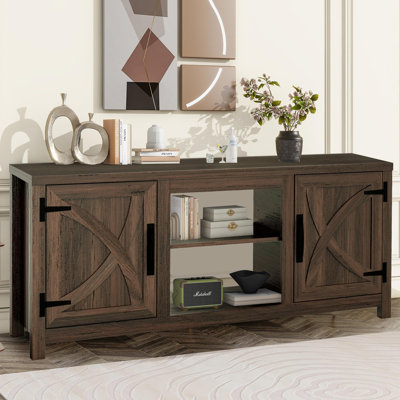 58" Tv Stand For Tvs Up To 65 Inch, Media Entertainment Center With Storage Cabinets, White Modern Tv Cabinet For Living Room
