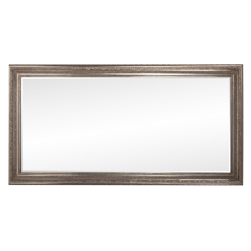 Kestrel Rectangle Solid Wood Beveled Mirror, Silver