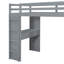 Lit mezzanine simple en bois massif polyvalent avec rangement - parfait pour étudier et jouer