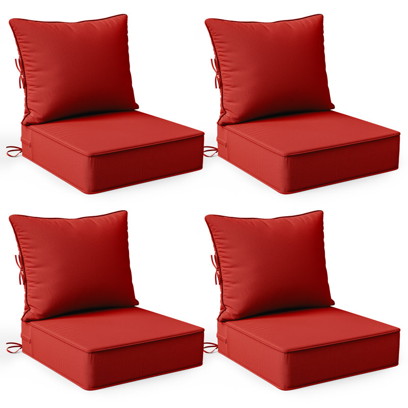 Coussin de siège et de dossier intérieur / extérieur de 6,5 po de l 24 po x P 24 po, coussins d'intérieur / extérieur seulement