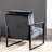Mid-Century Modern Accent Chair, Durable Square Metal Frame, Plush Upholstery-1147878707