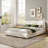 Arden Contemporary Upholstered Platform Bed With Cotton-Linen Blend Fabric And Wood Frame-163138314