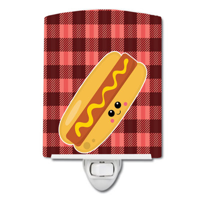 Éclairage de nuit en céramique hot dog face