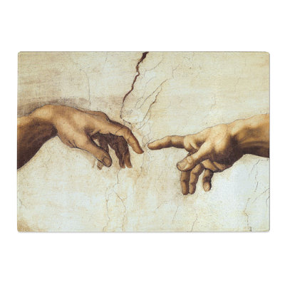 Creation of Adam Hands by Michelangelo Chopping Board