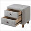 Table de chevet 2 tiroirs Grey Boucle