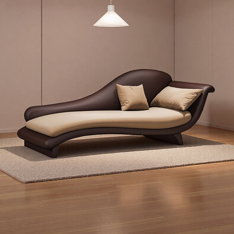 Méridiennes d'intérieur en bois Living Room, Rose poudreux, Orienté à droite