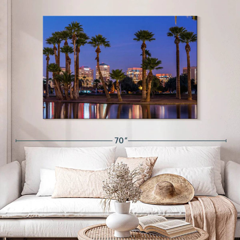 Ravi Night Palms In Phoenix, 34" H x 51" W