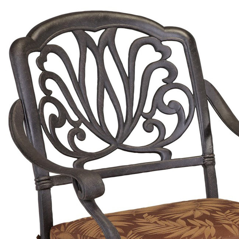 Lular 6 - Person Metal Patio Dining Set with Oval Table, Charcoal