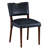 Of 2 Midnight Blue Faux Leather Dining Room Chairs - Robust Kiln-dried Frame, Cozy Sinuous Spring Seat, Charming Gold Finished Handle, Dark Navy Upholstery Chair Pair Wood Comfortable Decorative
