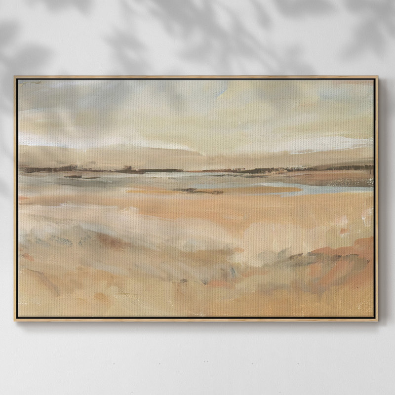Earth Tone Landscape II, reproduction d'art sur toile, H 25 po x l 37 po x P 2 po, Naturel
