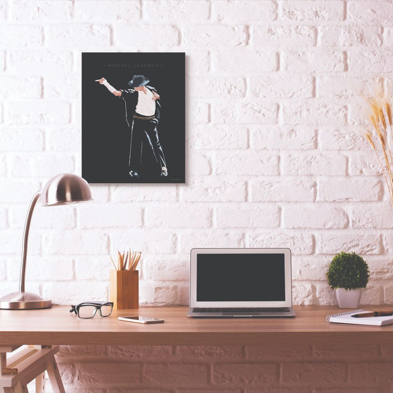 «Michael Jackson Famous People Char design Fashion», impression sur toile, H 30 po x l 24 po x P 1,5 po, Toile tendue