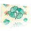 Feuille de ginkgo et art floral sur toile, ensemble botanique rétro (ensemble de 3)-1340218081