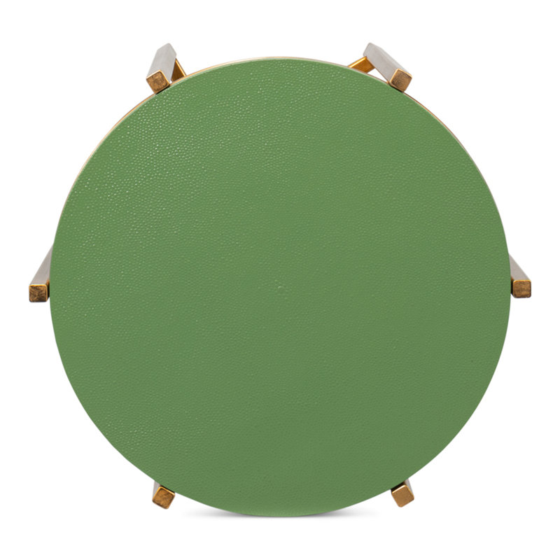Shagreen End Table, Light Green