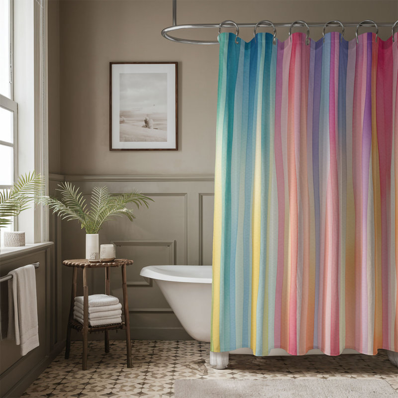 Rideaux de douche 1 pièce, H 74 po x l 71 po, Ejnar