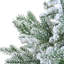  Épinette de Noël artificielle à charnière enneigée 7 pi avec branches moelleuses et support en métal pour décor festif