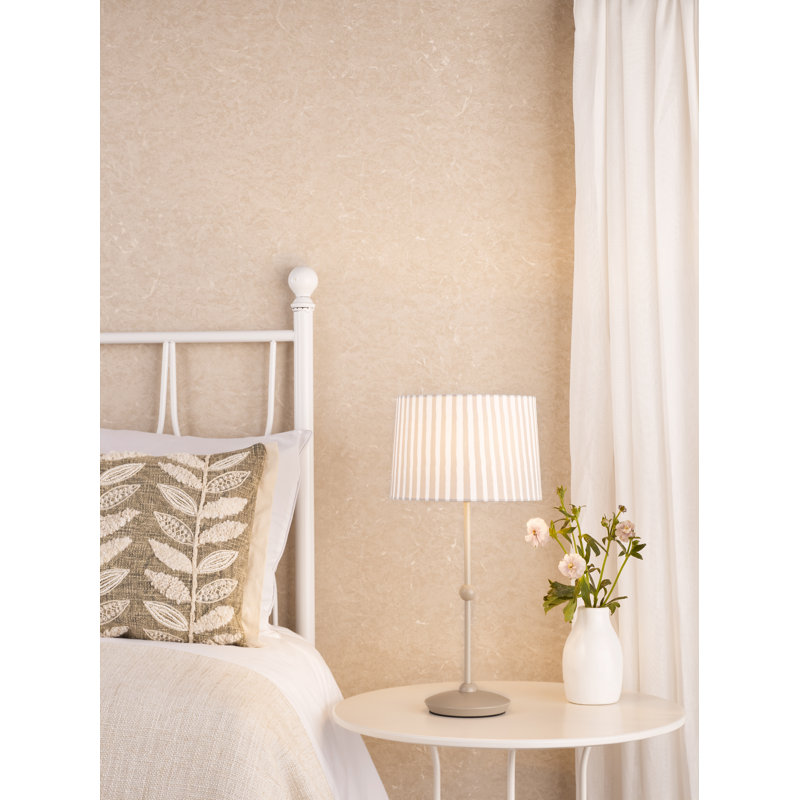 Metal Table Lamp Lamp, White, Taupe