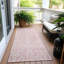 Flatweave Floral Indoor / Outdoor Rug-109582803