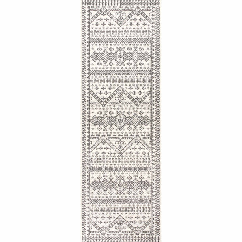 Jacoby Geometric Indoor / Outdoor Rug, Runner 2' x 8'