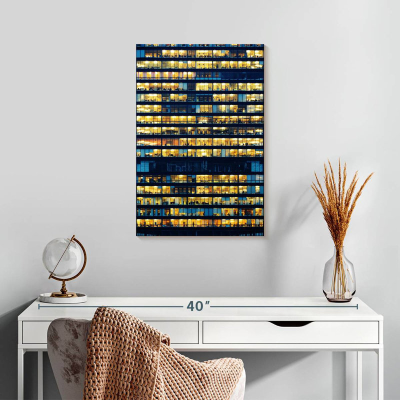 Lilie Office Building At Night, 24" H x 16" W