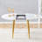 Extendable Round Dining Table with Gold Legs
