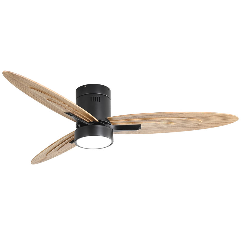 Ventilateur de plafond encastré de 56 pouces de conception moderne avec lumière et télécommande