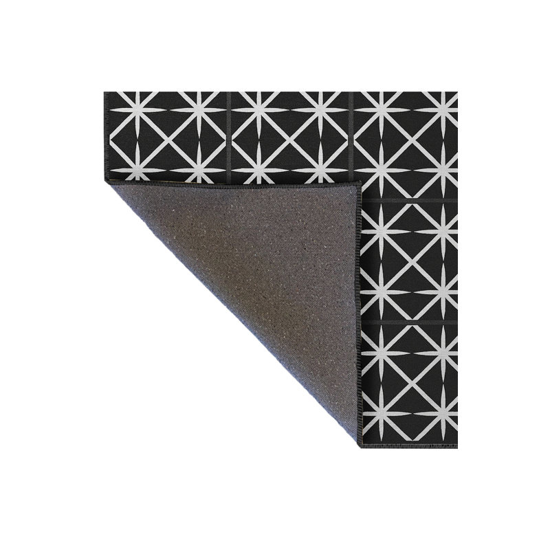 Tapis mauve à motif tissé lavable Mosso, 4'11" x 9'10"