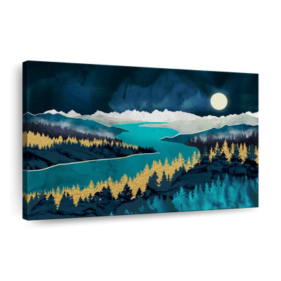 «Moonlit Blue Forest» sur toile